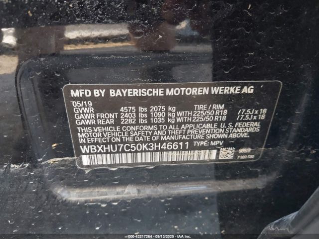 2019 BMW X1 WBXHU7C50K3H46611 Photo 8