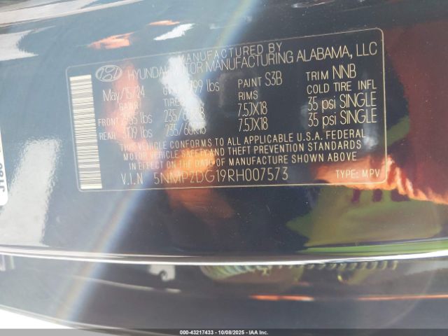 2024 HYUNDAI SANTA FE HYBRID 5NMP2DG19RH007573 Photo 8