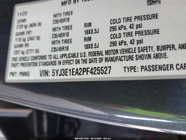 2023 TESLA MODEL 3 5YJ3E1EA2PF425527 Photo 8