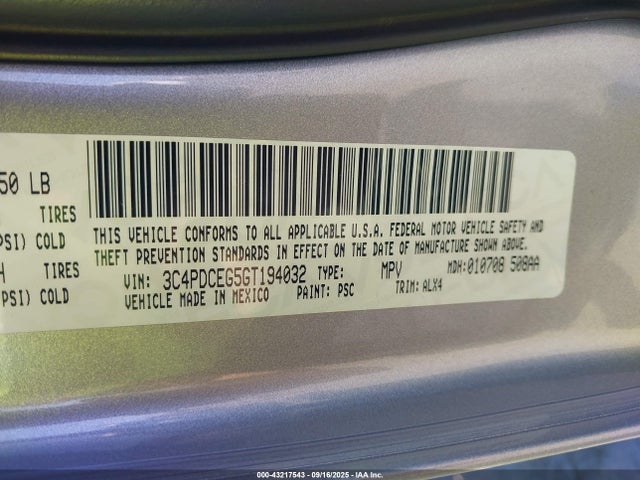 Dodge Journey 2016 3C4PDCEG5GT194032 Image 9