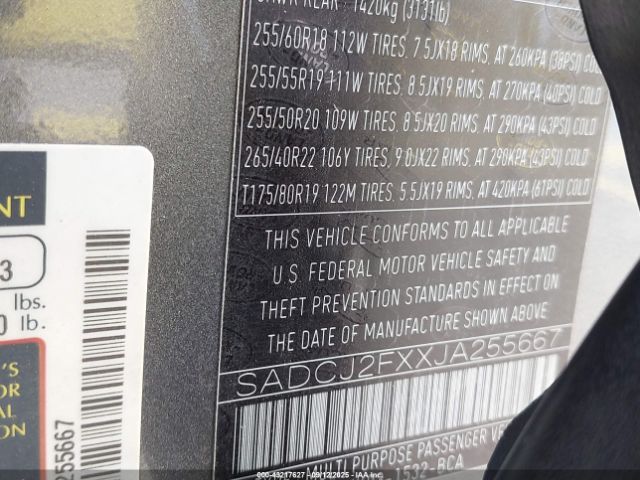 2018 JAGUAR F-PACE SADCJ2FXXJA255667 Photo 8