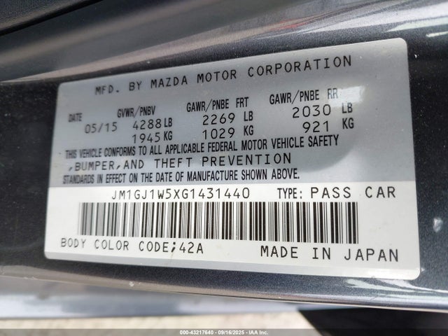 JM1GJ1W5XG1431440 Mazda py