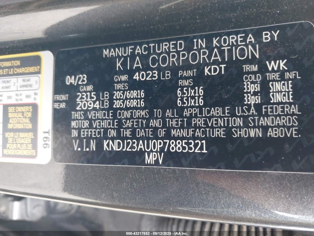 KNDJ23AU0P7885321 KIA mpi nu