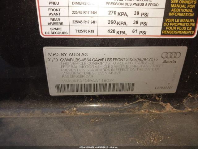 2010 AUDI A3 WAUKEAFM9AA118034 Photo 8