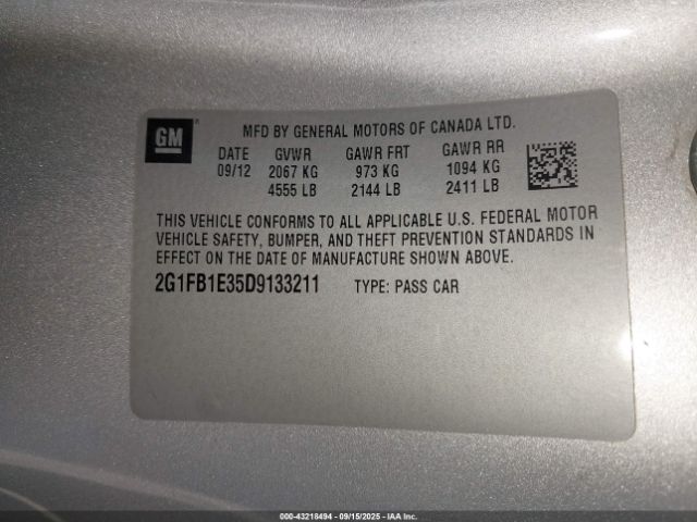 2013 CHEVROLET CAMARO 2G1FB1E35D9133211 Photo 8