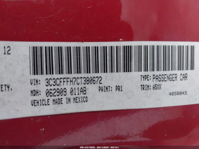 2012 FIAT 500 3C3CFFFH7CT380672 Photo 8