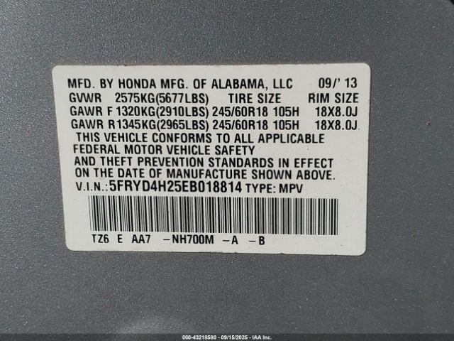 2014 ACURA MDX 5FRYD4H25EB018814 Photo 8
