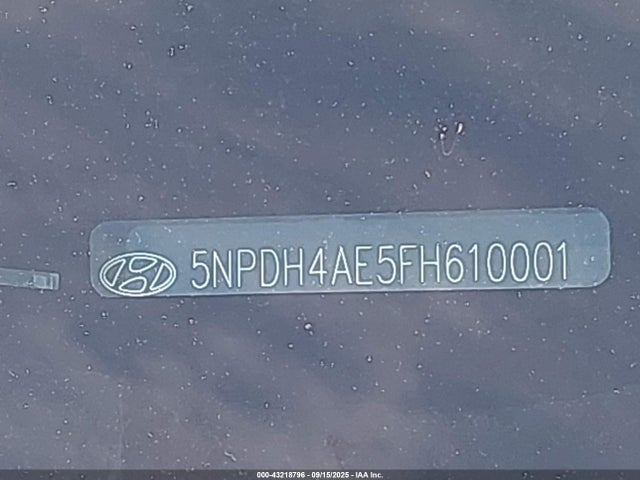 Hyundai dohc mpi nu 2015 5NPDH4AE5FH610001 Image 9