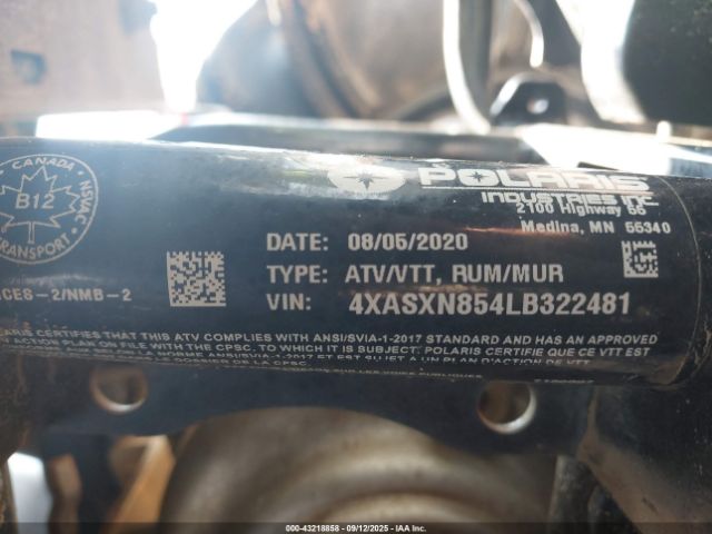 2020 POLARIS SPORTSMAN 4XASXN854LB322481 Photo 9