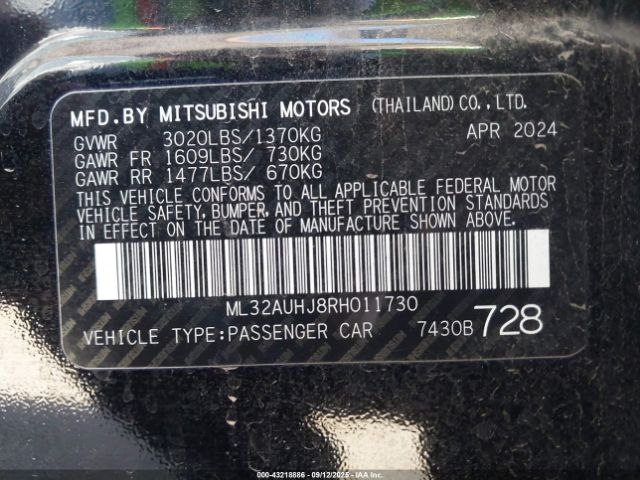 2024 MITSUBISHI MIRAGE ML32AUHJ8RH011730 Photo 8
