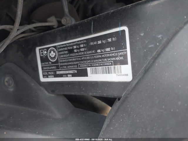 2BXNBDD26KV002774 Can-Am 1330 Ace