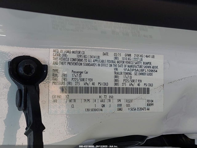 Ford C-MAX 2015 1FADP5AU8FL109654 Image 9