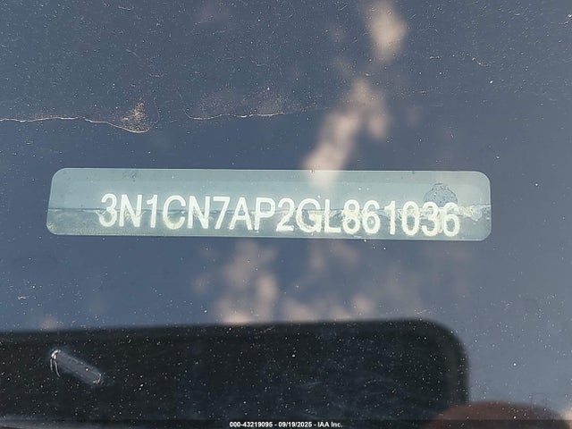 Nissan 2016 2016 3N1CN7AP2GL861036 Image 9