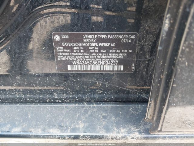 2014 BMW 328I WBA3A5G56ENP34237 Photo 8