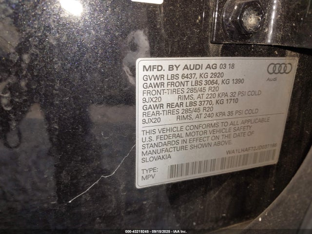 2018 AUDI Q7 WA1LHAF72JD037166 Photo 8