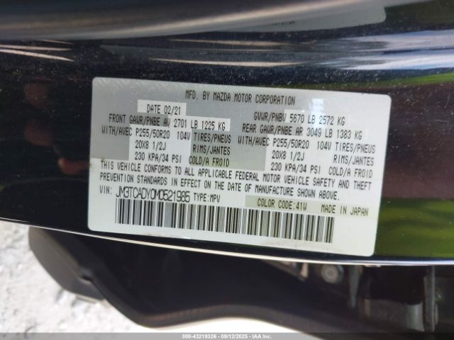 2021 MAZDA CX-9 JM3TCADY0M0521985 Photo 8