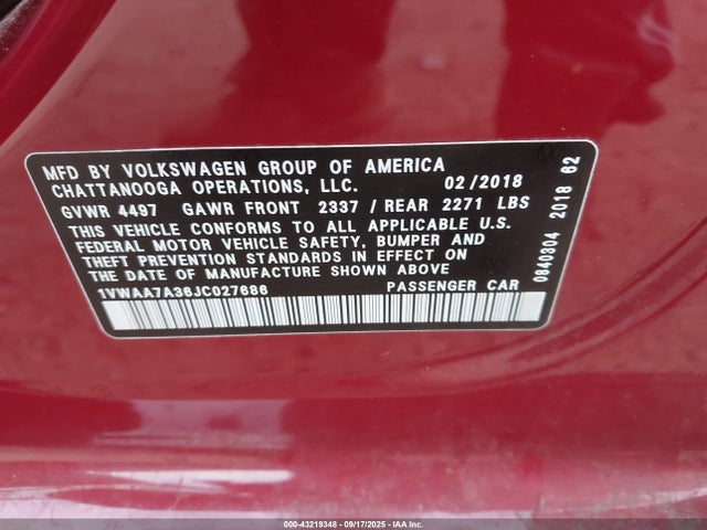 Volkswagen tsi 2018 1VWAA7A36JC027686 Image 9