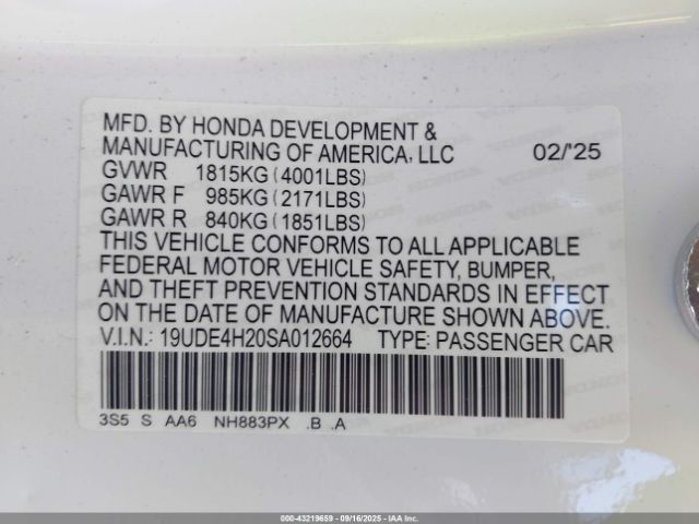 2025 ACURA INTEGRA 19UDE4H20SA012664 Photo 8