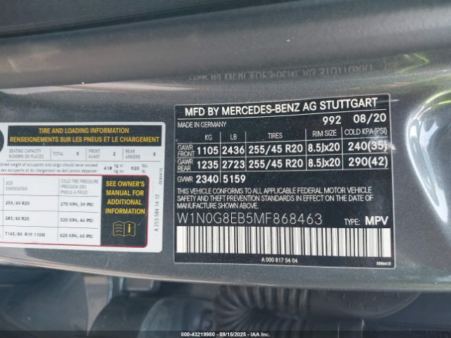 2021 MERCEDES-BENZ GLC 300 W1N0G8EB5MF868463 Photo 8