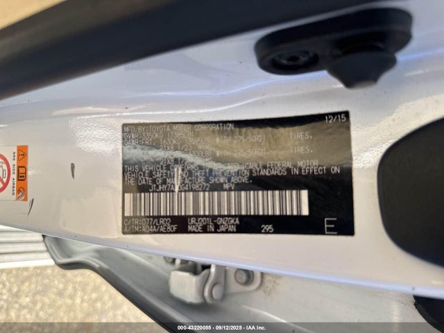 Aukcja sprzedaży 2016 Lexus Lx 570, vin: JTJHY7AX0G4198272, numer aukcji: 43220055