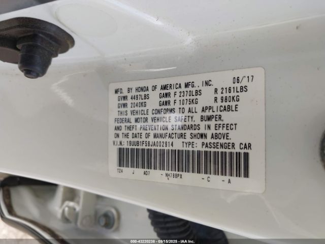 2018 ACURA TLX 19UUB1F59JA002914 Photo 8