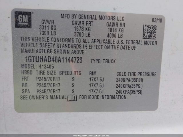 2010 GMC SAVANA 1500 1GTUHAD40A1144723 Photo 8