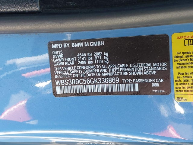 WBS3R9C56GK336869 BMW M4