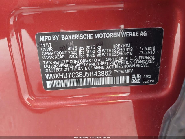 2018 BMW X1 WBXHU7C38J5H43862 Photo 8