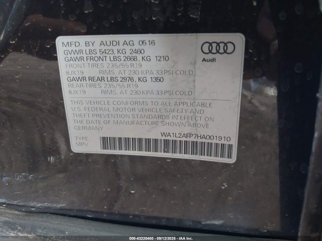 2017 AUDI Q5 WA1L2AFP7HA001910 Photo 8