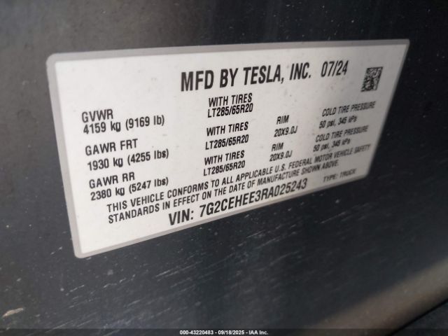 2024 TESLA CYBERTRUCK 7G2CEHEE3RA025243 Photo 8