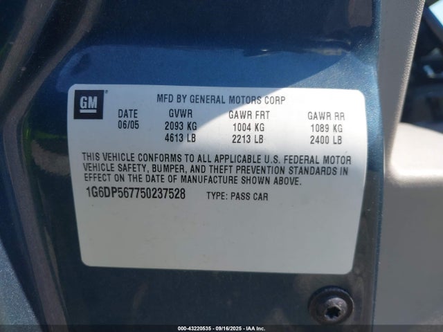 2005 CADILLAC CTS 1G6DP567750237528 Photo 8