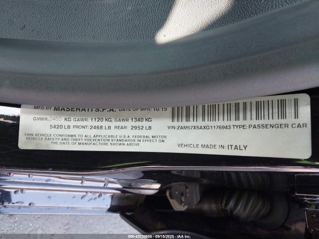 ZAM57XSAXG1176943 Maserati m156d