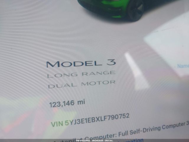 2020 TESLA MODEL 3 5YJ3E1EBXLF790752 Photo 6