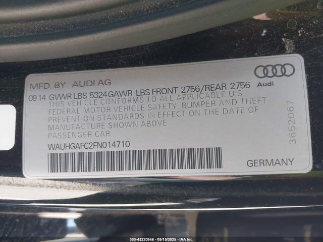 2015 AUDI A6 WAUHGAFC2FN014710 Photo 8