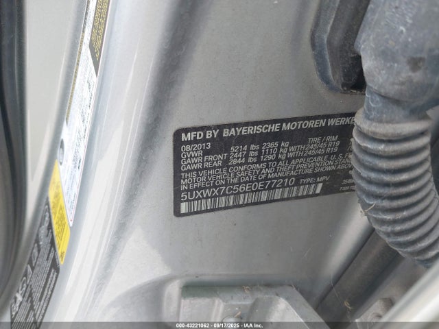 BMW X3 2014 5UXWX7C56E0E77210 Image 9