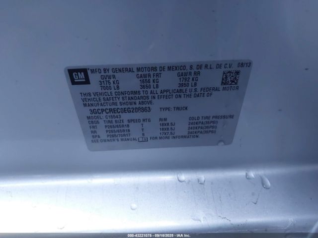 2014 CHEVROLET SILVERADO 1500 3GCPCREC0EG208363 Photo 8