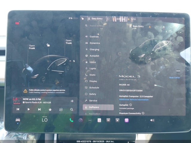5YJ3E1EA1JF172594 Tesla MODEL 3