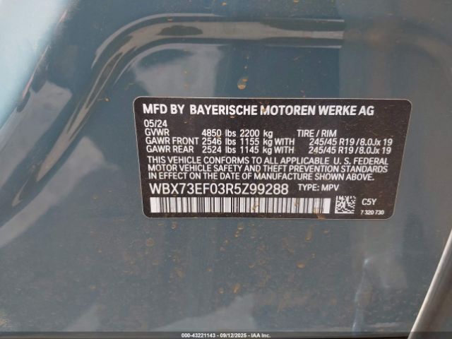 2024 BMW X1 WBX73EF03R5Z99288 Photo 8