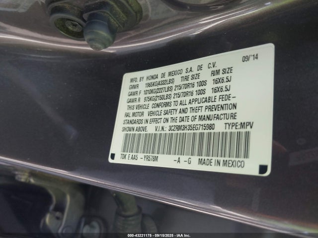 Honda k24z7 2014 3CZRM3H35EG715980 Image 9