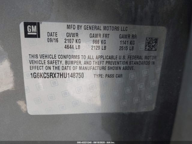 2017 CADILLAC CT6 1G6KC5RX7HU148750 Photo 8