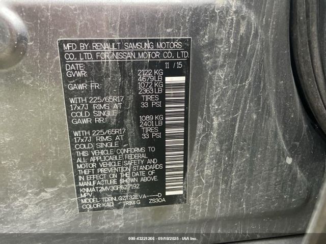 2016 NISSAN ROGUE KNMAT2MV3GP627192 Photo 8