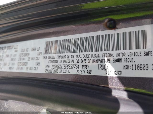 2015 RAM 1500 1C6RR7NT5FS537704 Photo 8