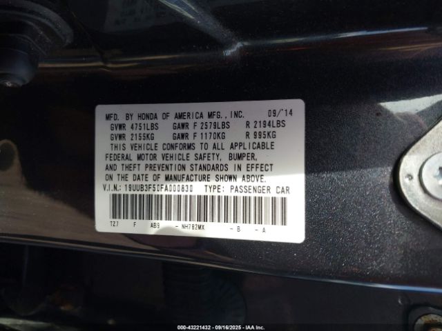 2015 ACURA TLX 19UUB3F50FA000830 Photo 8