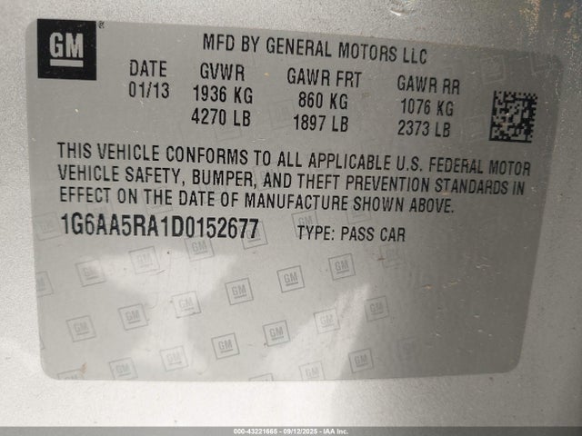 2013 CADILLAC ATS 1G6AA5RA1D0152677 Photo 8