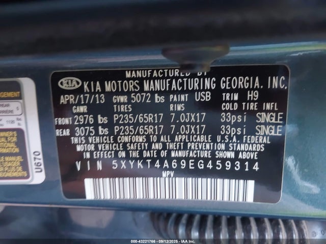 5XYKT4A69EG459314 KIA dohc t-gdi theta-ii