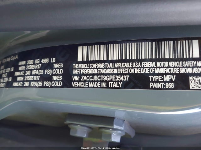 Jeep Renegade 2016 ZACCJBCT9GPE35437 Image 9