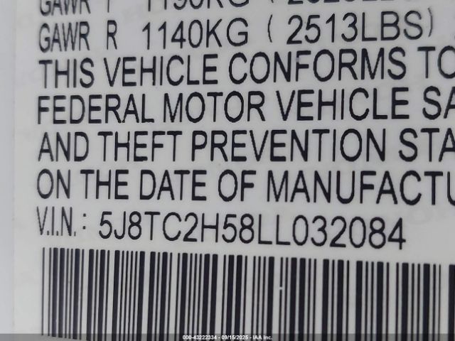 2020 ACURA RDX 5J8TC2H58LL032084 Photo 8