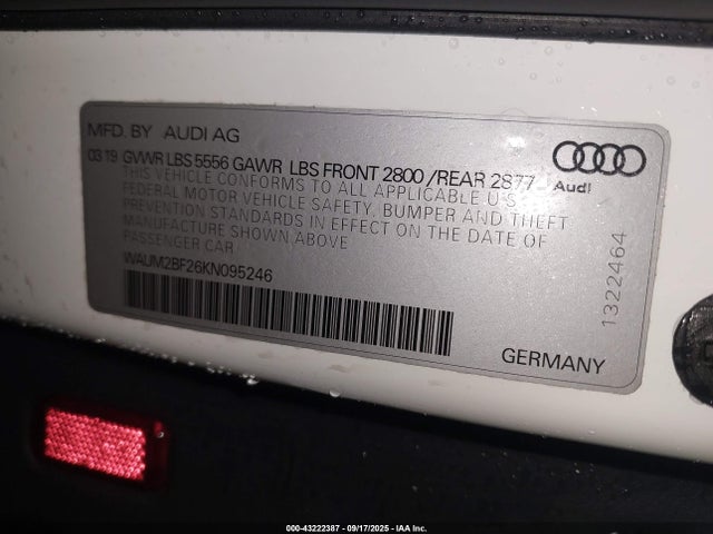 Audi A6 2019 WAUM2BF26KN095246 Image 9