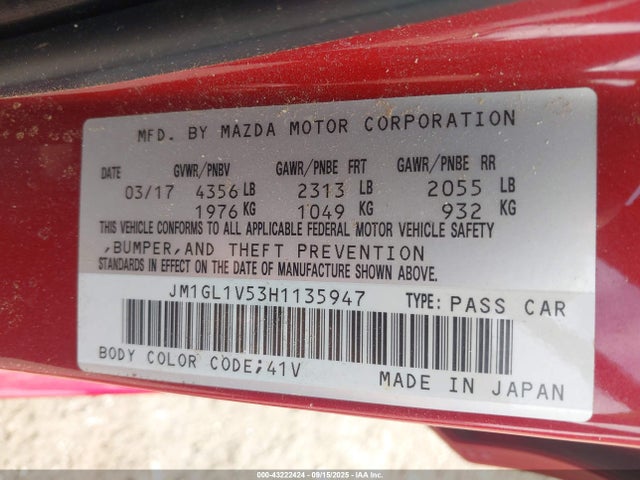 Mazda py 2017 JM1GL1V53H1135947 Image 9