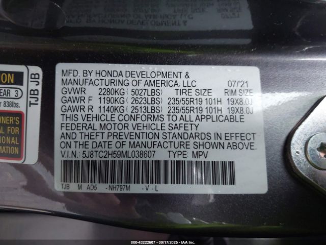 2021 ACURA RDX 5J8TC2H59ML038607 Photo 8